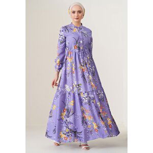 Bigdart 2144 Judge Collar Hijab Dress - Light purple