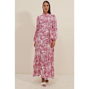 Bigdart 2158 Exotic Pattern Dress - Fuchsia