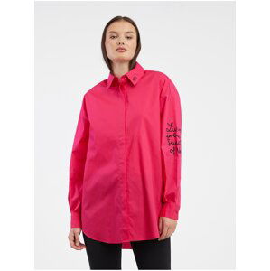 Tmavě růžová dámská košile Desigual Napoles - Dámské