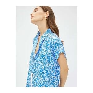 Koton Floral Shirt Short Sleeve Ecovero® Viscose