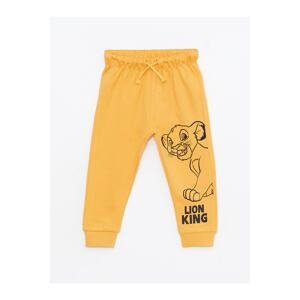 LC Waikiki The Lion King Printed Baby Boy Tracksuit Bottoms with Elastic Waist.