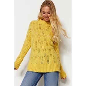Trendyol Yellow Thick Knit Detailed Knitwear Sweater