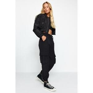 Trendyol Black Cargo Pocket Woven Trousers