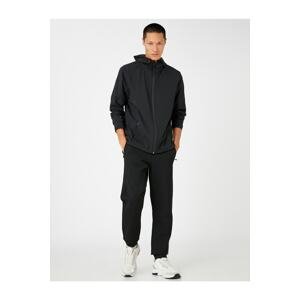 Koton Basic Oversize Sports Jacket with Hooded Zipper Detail