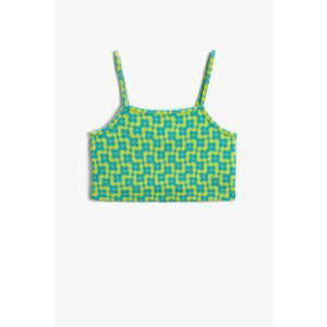 Koton Girls' Green Patterned Singlet