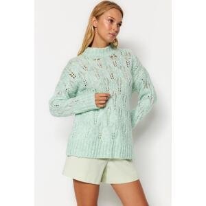 Trendyol Mint Thick Knit Detailed Knitwear Sweater