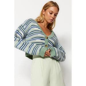 Trendyol Mint Crop Sweater Cardigan