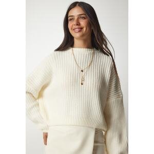 Happiness İstanbul Sweater - Ecru - Relaxed fit