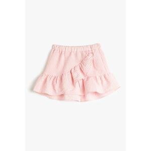 Koton Girl's Pink Striped Skirt