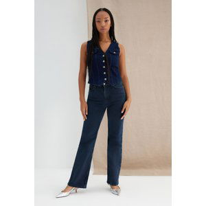 Trendyol Midnight Blue More Sustainable High Waist Comfort Wide Leg Jeans