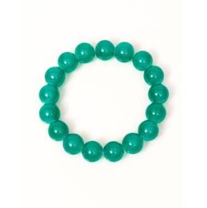 Bracelet of pearls on an elastic band green