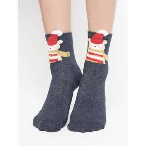 Socks with the application grey bear