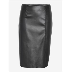 Černá dámská koženková pouzdrová sukně Noisy May Clara - Dámské