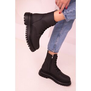 Soho Black Matte Women's Boots & Booties 17440