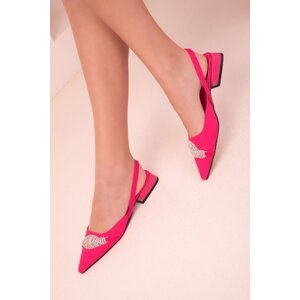 Soho Fuchsia Matte Satin Women's Classic Heeled Shoes 17929