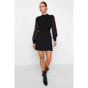 Trendyol Black A-Line Chiffon Woven Dress
