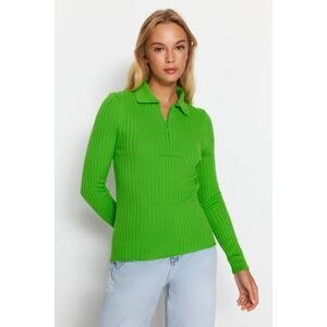 Trendyol Green Polo Neck Knitwear Sweater