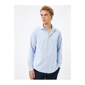 Koton Basic Shirt Classic Collar With Buttons Long Sleeved Non Iron
