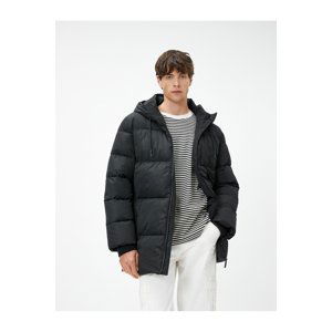 Koton Puffer Jacket, Hooded, Pocket Detailed, Zippered