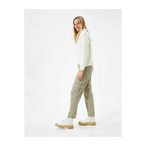 Koton Cargo Pants Straight Leg Pocket Detailed Buttoned Cotton