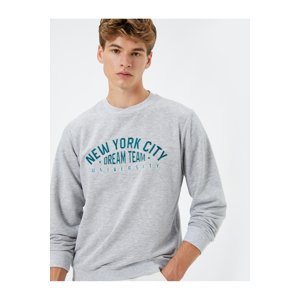 Koton College Sweatshirt Slogan Printed Crew Neck Long Sleeve