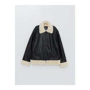 LC Waikiki Girls' Leather-Look Coat