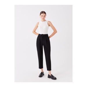LC Waikiki The Waist is Belted, Comfortable Fit Women's Trousers.