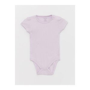 LC Waikiki Crew Neck Basic Snap fastener for Baby Girl Body