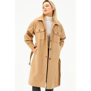 Z6777 DEWBERRY WOMEN'S COAT-CAMEL