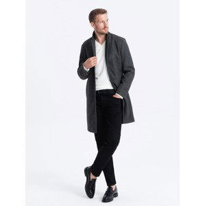 Ombre Men's lightweight single-breasted coat - graphite