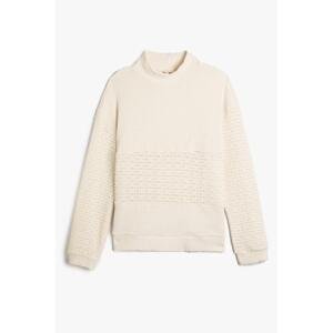 Koton Knitted Motif Sweater Half Turtleneck -