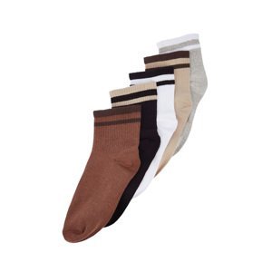 Trendyol Men's Multicolored Cotton 5-pack Stripe College-Tennis-Medium Socks