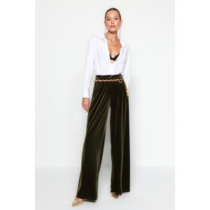 Trendyol Limited Edition Khaki Velvet Trousers