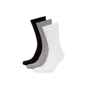 DEFACTO Men's Cotton 3-pack Long Socks