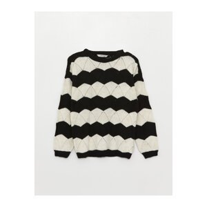 LC Waikiki Crew Neck Striped Long Sleeve Girls' Knitwear Sweater