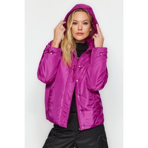 Trendyol Fuchsia Fitted Hooded Water Repellent Jacket
