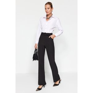 Trendyol Black Straight/Straight Fit Woven Trousers