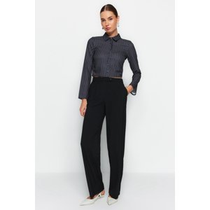 Trendyol Black Straight/Straight Fit Woven Pocket Detail Trousers