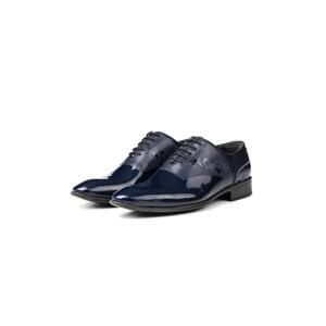 Ducavelli Tuxedo Genuine Leather Men's Classic Shoes Navy Blue