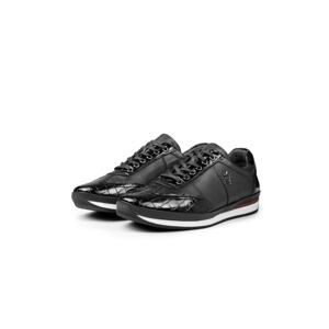 Ducavelli Marvelous Genuine Leather Men's Casual Shoes Black