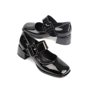 Capone Outfitters Blunt Toe Buckle Mary Jane Shoes