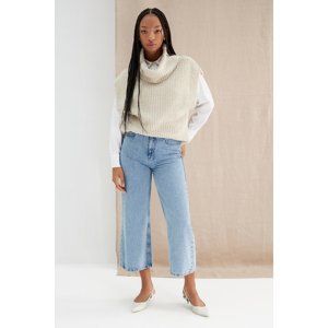 Trendyol Light Blue More Sustainable High Waist Culotte Jeans