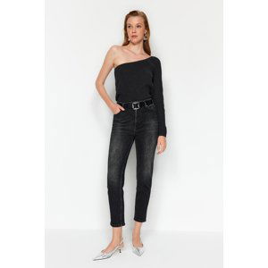 Trendyol Black High Waist Slim Mom Jeans