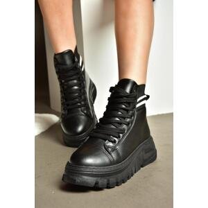 Fox Shoes R250660009 Black Thick Soled Women's Boots
