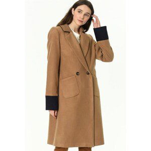 Z6640 DEWBERRY LADIES' COAT-LIGHT CAMEL