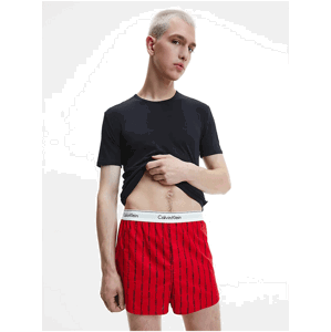 Calvin Klein Sada pánského trička a trenýrek v černé a červené barvě  Calvin  - Pánské