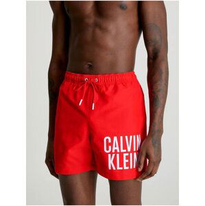 Červené pánské plavky Calvin Klein Underwear - Pánské