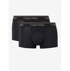 Calvin Klein Sada dvou černých boxerek v černé barvě s elastickým lemem 2PK C - Pánské