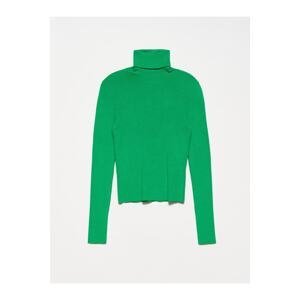 Dilvin 10225 Turtleneck Sweater-green