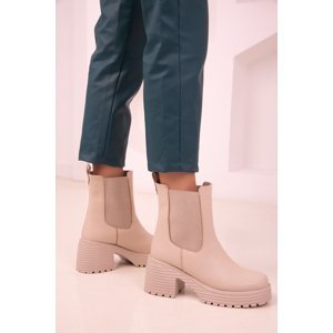 Soho Beige Women's Boots & Booties 18486